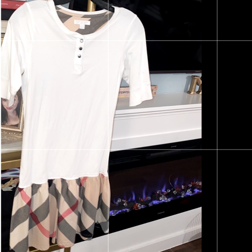 Burberry dress short sleeve snap button size 14y